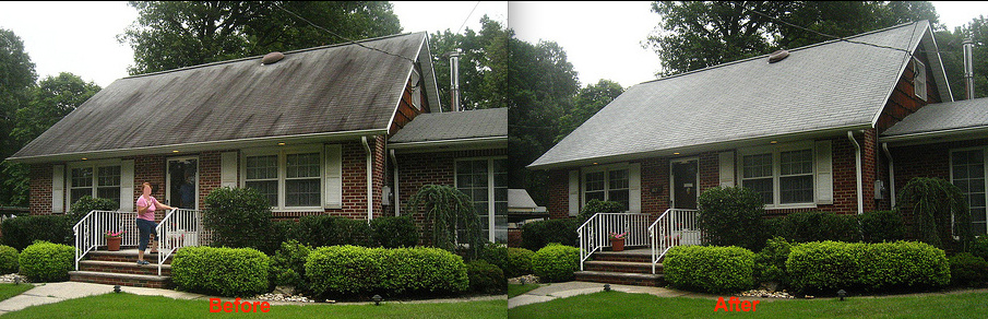 Soft wash roof washing Baltimore MD